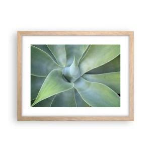 Pôster com moldura de carvalho claro - O nascimento da vegetação - 40x30 cm