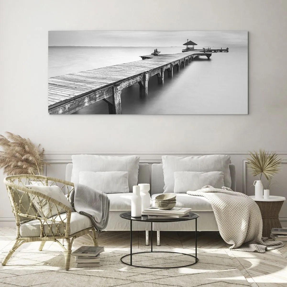 Quadro em vidro - Para longe - 90x30 cm