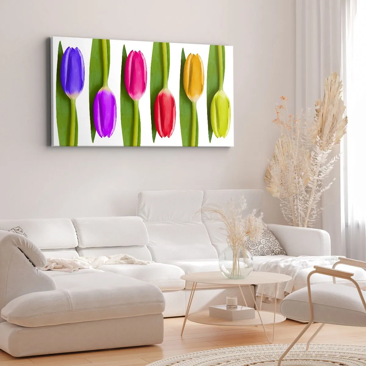 Quadro em tela - Composição arco-íris - 160x50 cm