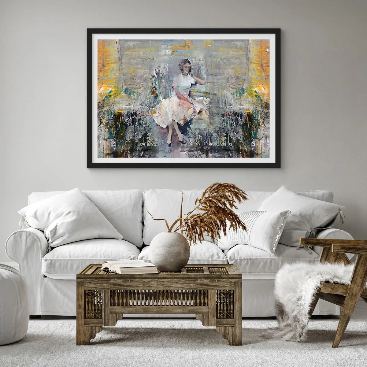Pôster com moldura preta - Clássica e moderna - 91x61 cm