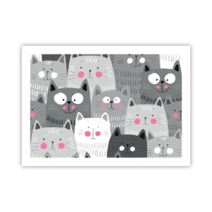 Pôster - O mundo dos gatos - 70x50 cm