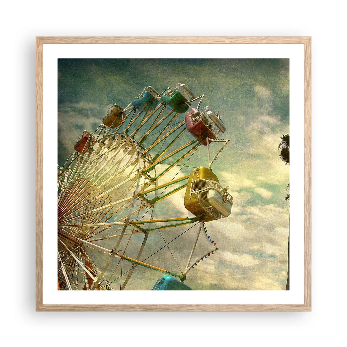 Pôster com moldura de carvalho claro - Será divertido… - 60x60 cm