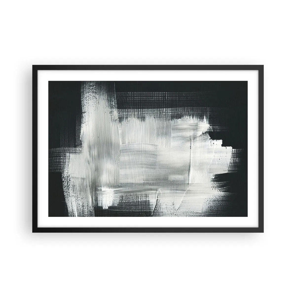 Pôster com moldura preta - Entrelaçado na vertical e horizontal - 70x50 cm