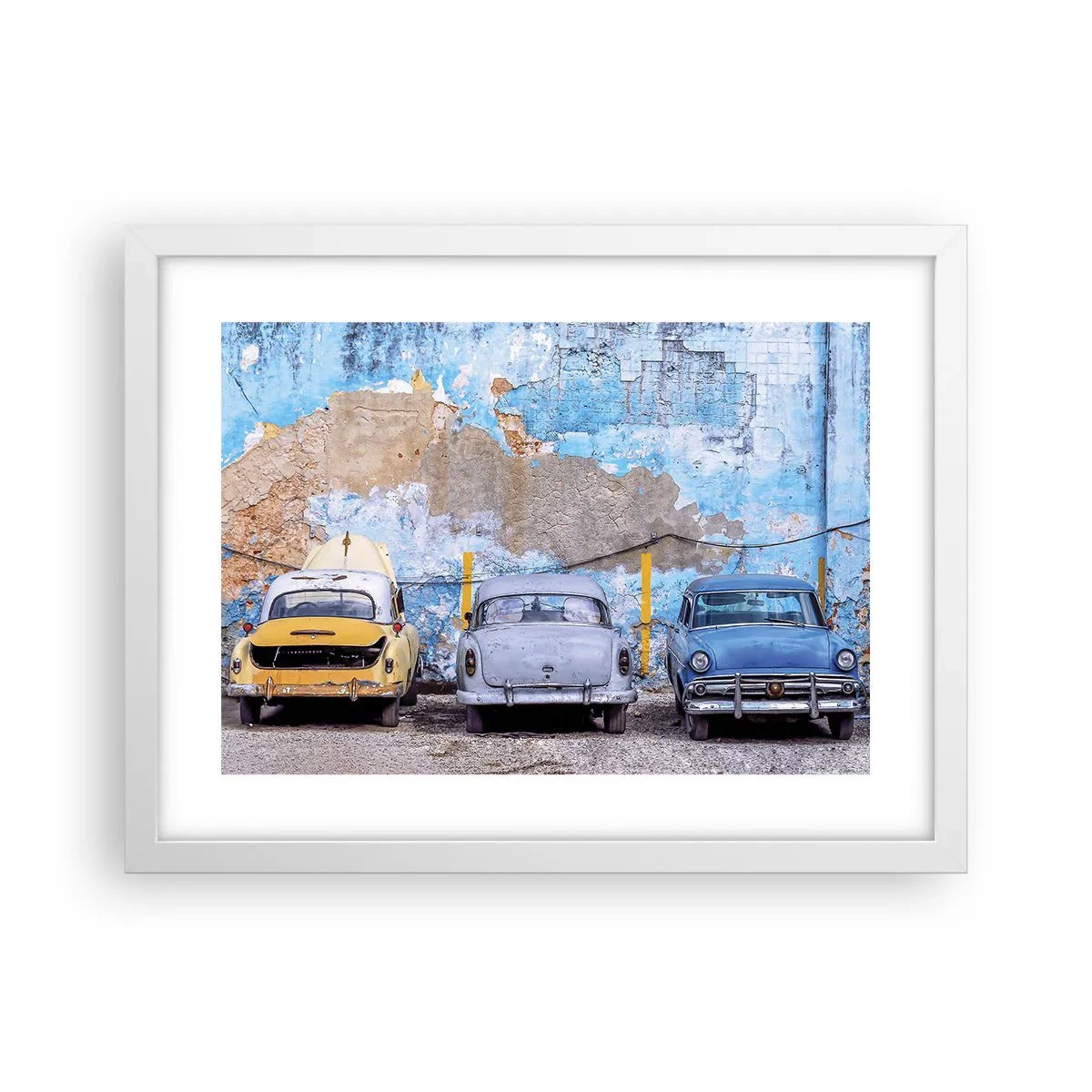 Pôster em moldura branca - Encontro de Veteranos - 40x30 cm