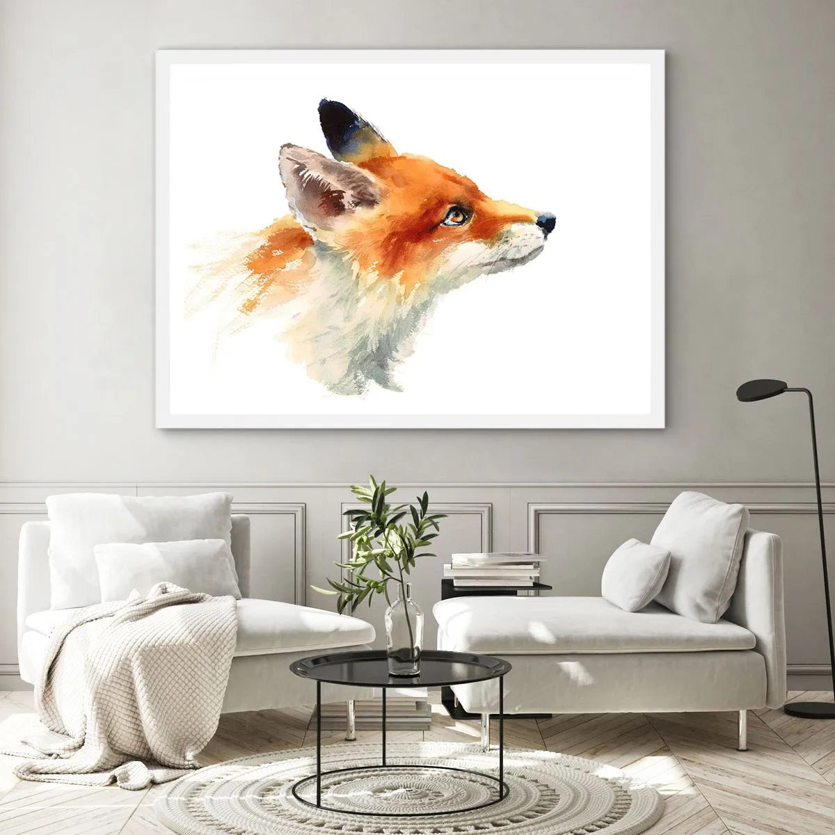 Pôster em moldura branca - Nunca é demais ter cuidado - 91x61 cm