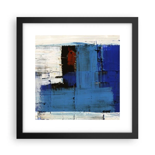 Pôster com moldura preta - O segredo do azul - 30x30 cm