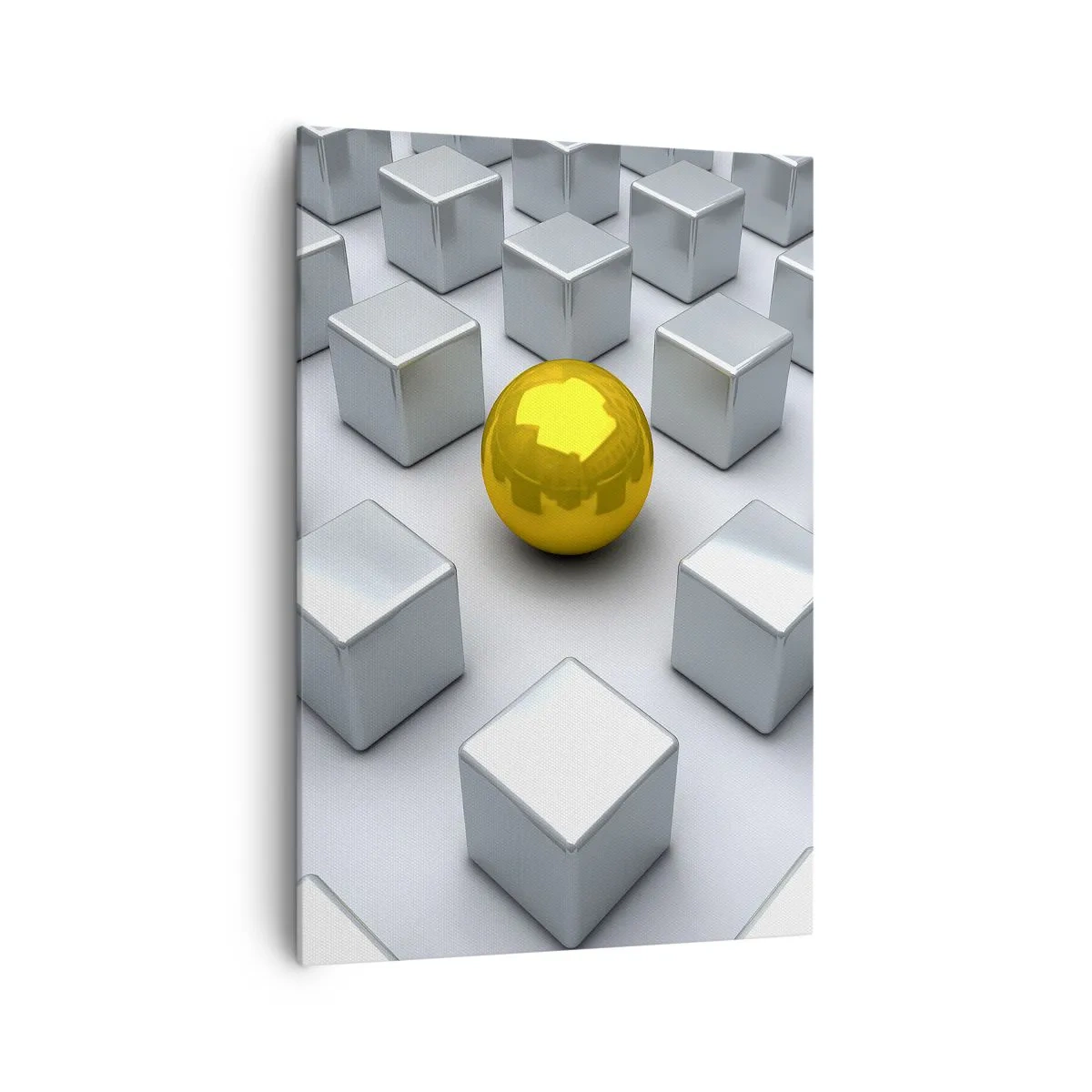 Quadro em tela - Por que eu? Obras de arte geométricas - 70x100 cm