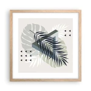 Pôster com moldura de carvalho claro - Natureza e geometria – duas ordens? - 40x40 cm