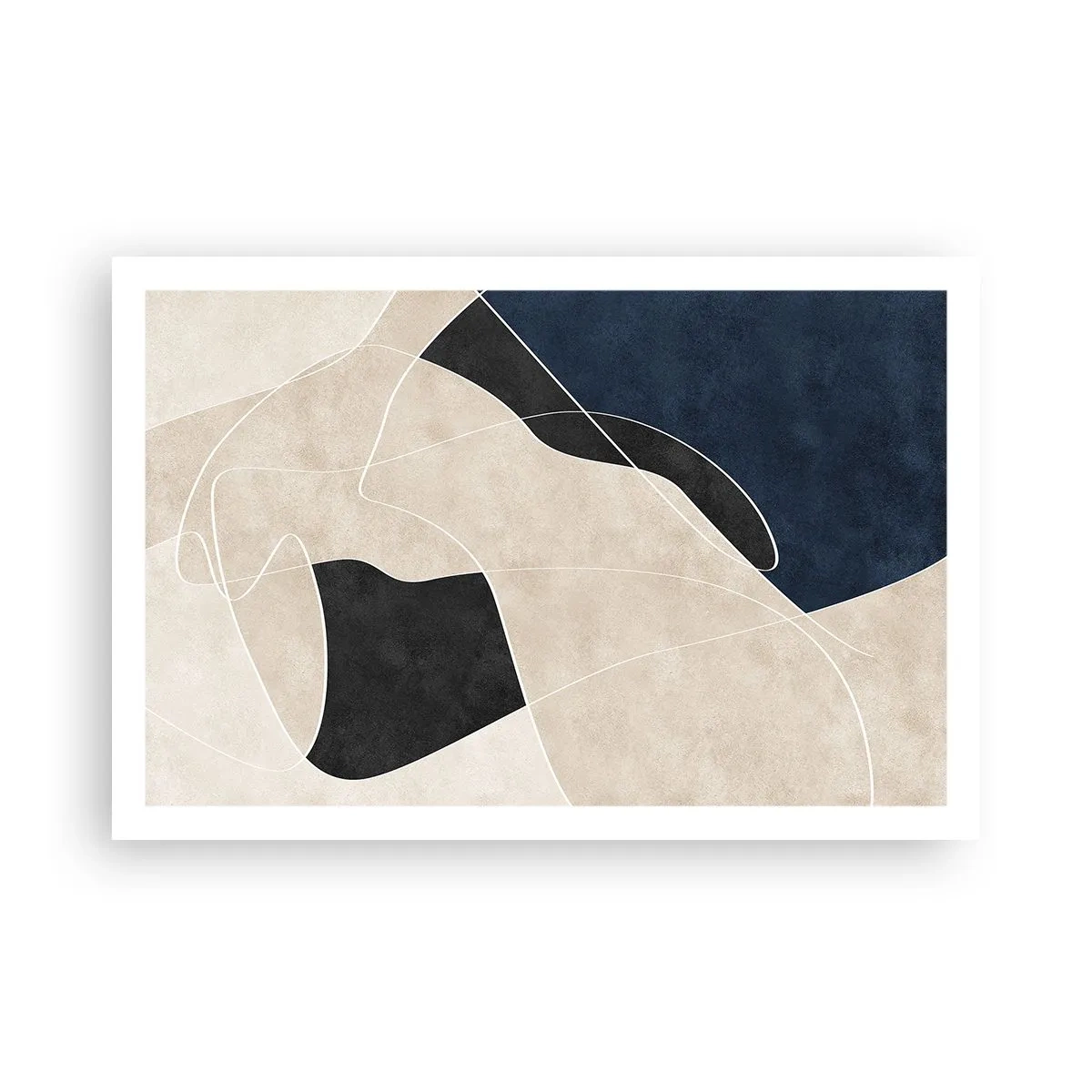 Pôster - Composição abstrata – contraste de cores - 91x61 cm