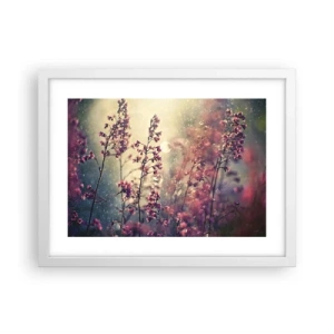 Pôster em moldura branca - Jardim Secreto - 40x30 cm