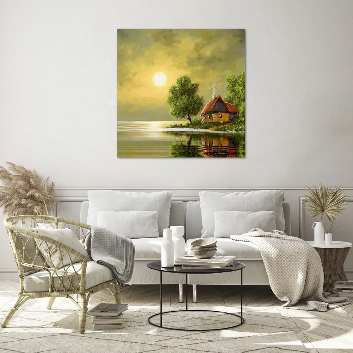 Quadro em vidro - Lindo como uma paisagem - 30x30 cm