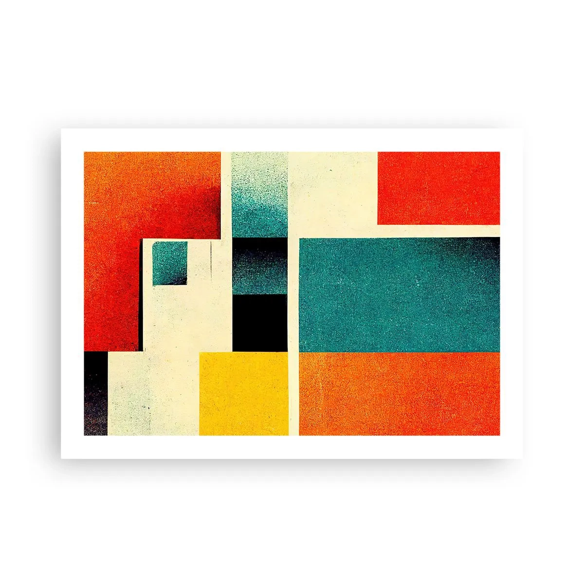 Pôster - Abstração geométrica – boa energia - 70x50 cm