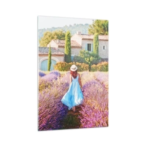 Quadro em vidro - Menina Lavanda - 70x100 cm