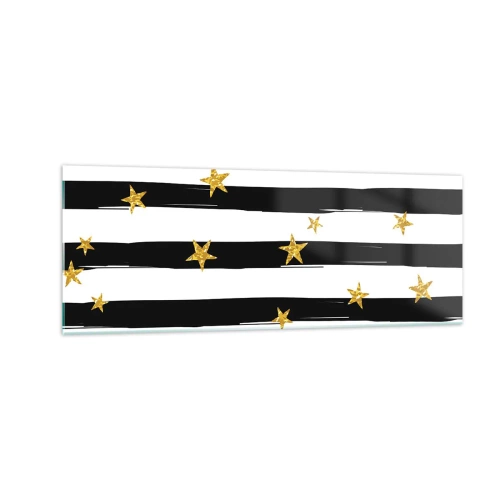 Quadro em vidro - Todos nós nascemos sob uma estrela da sorte - 140x50 cm