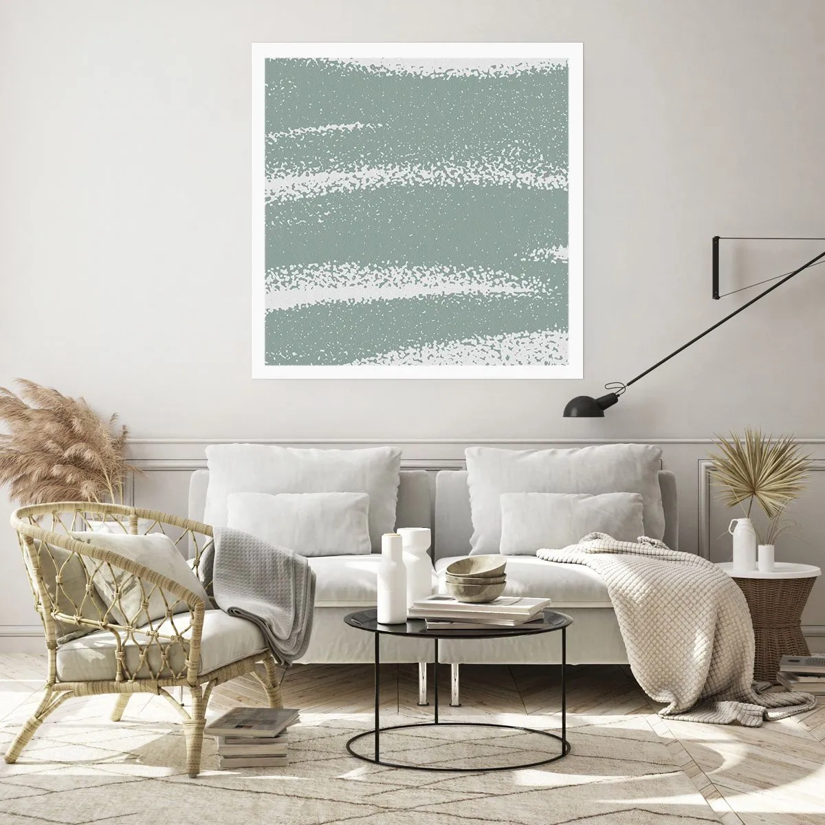 Pôster - Abstração em um clima de inverno - 50x50 cm