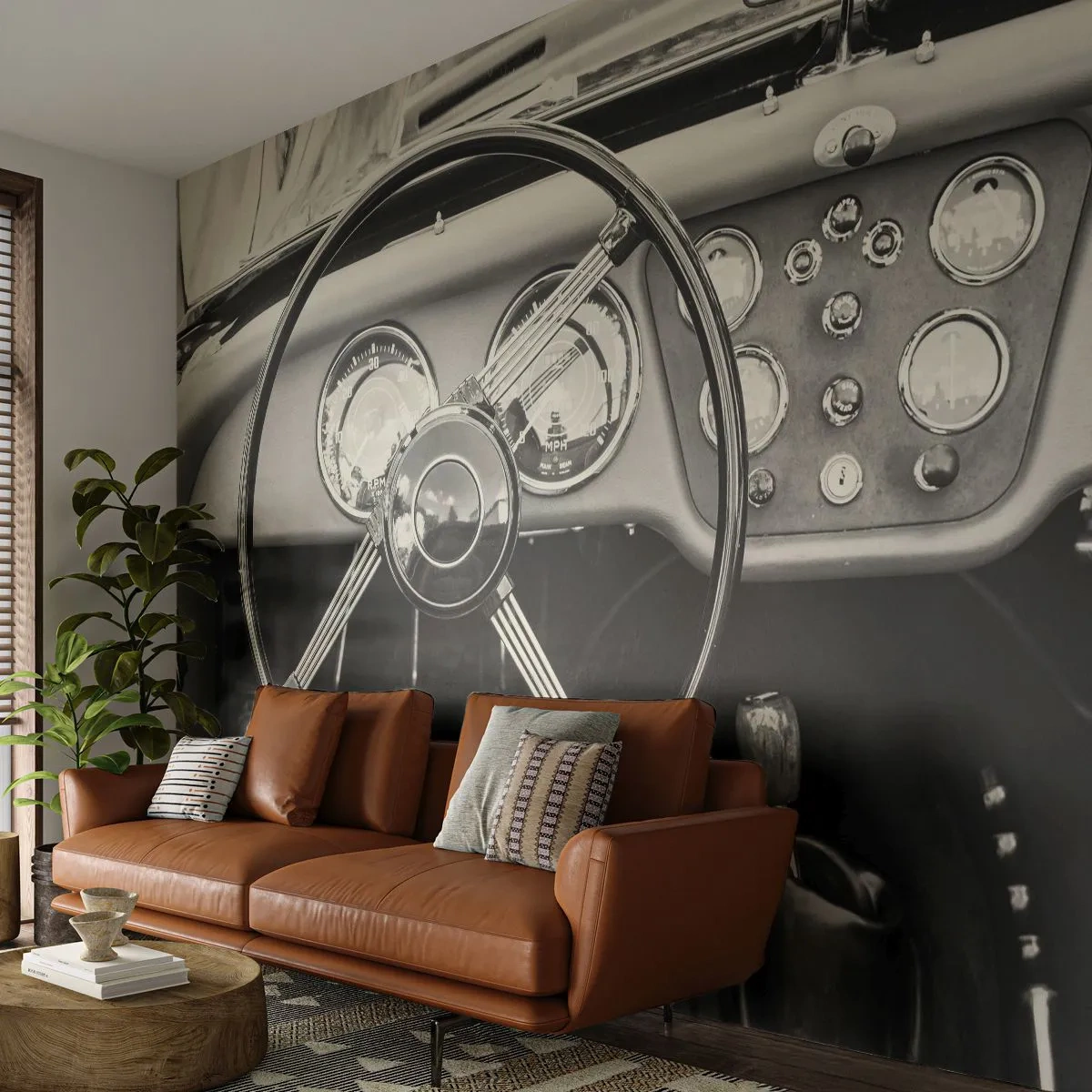 Papel de Parede Standard Eco - Um sonho de colecionador - Carro, Vintage, Automotivo - 450x315 cm