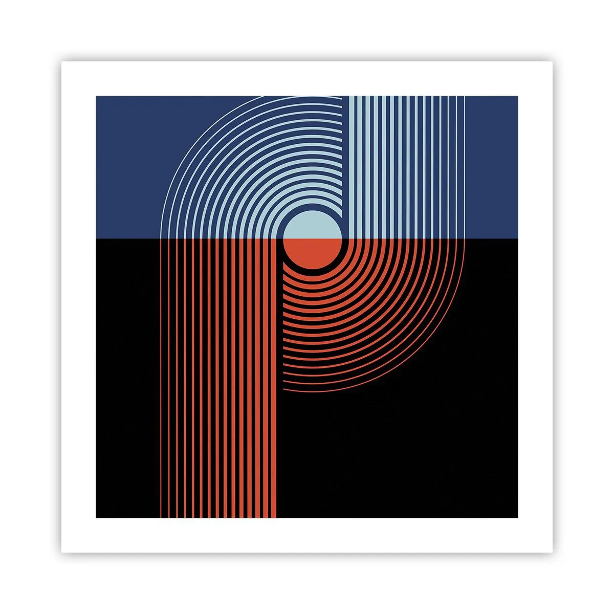 Pôster - Num abraço geométrico - 50x50 cm