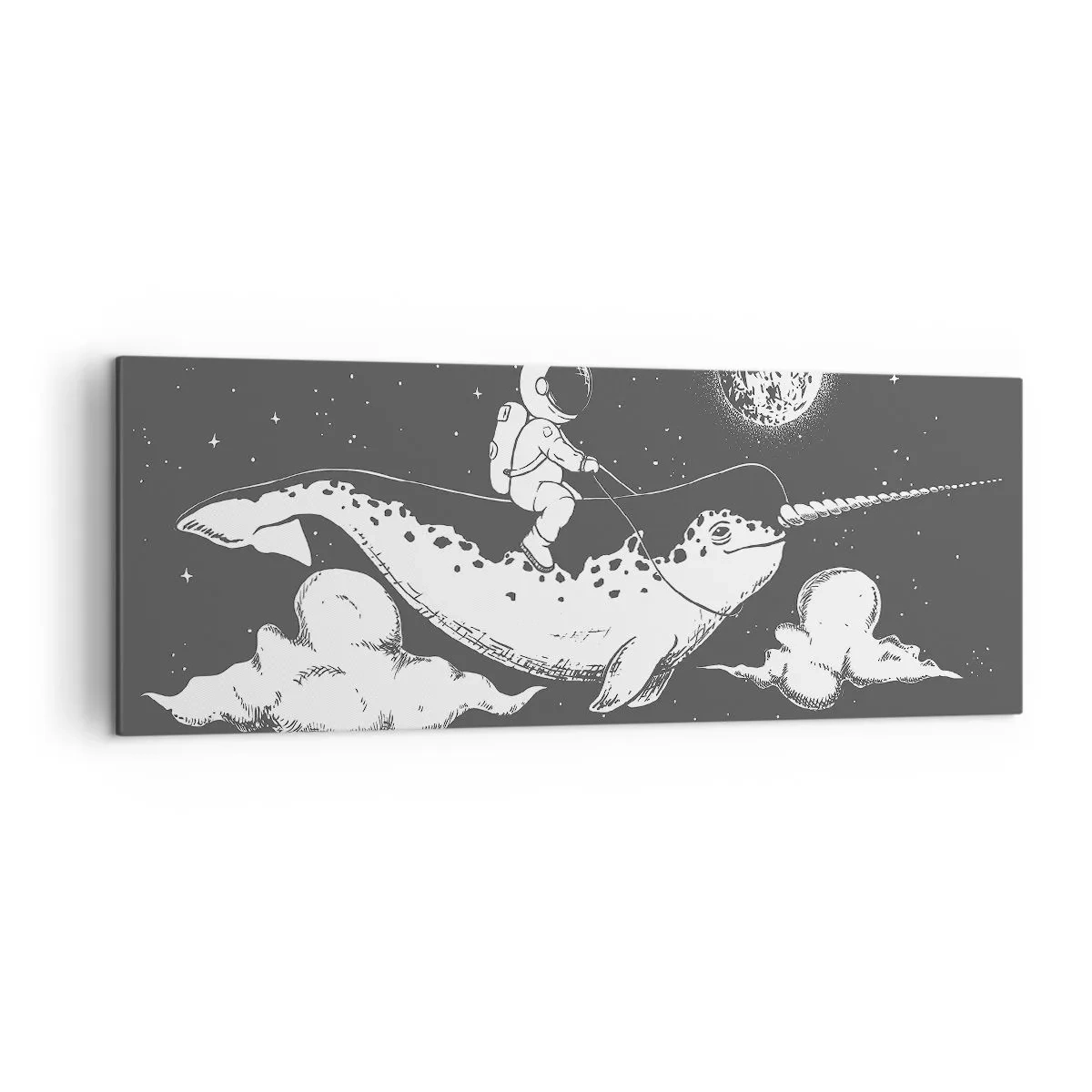 Quadro em tela - Cavaleiro Espacial - 140x50 cm