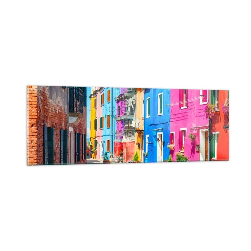 Quadro em vidro - A Cidade dos Papagaios - 90x30 cm