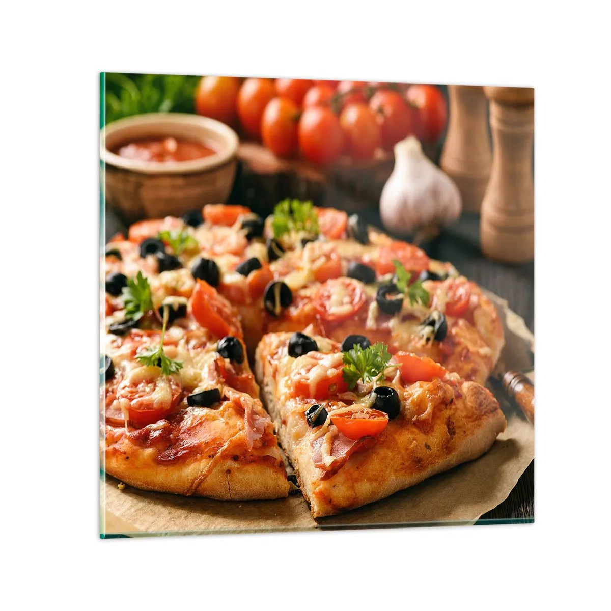 Quadro em vidro - Direto do forno - 50x50 cm