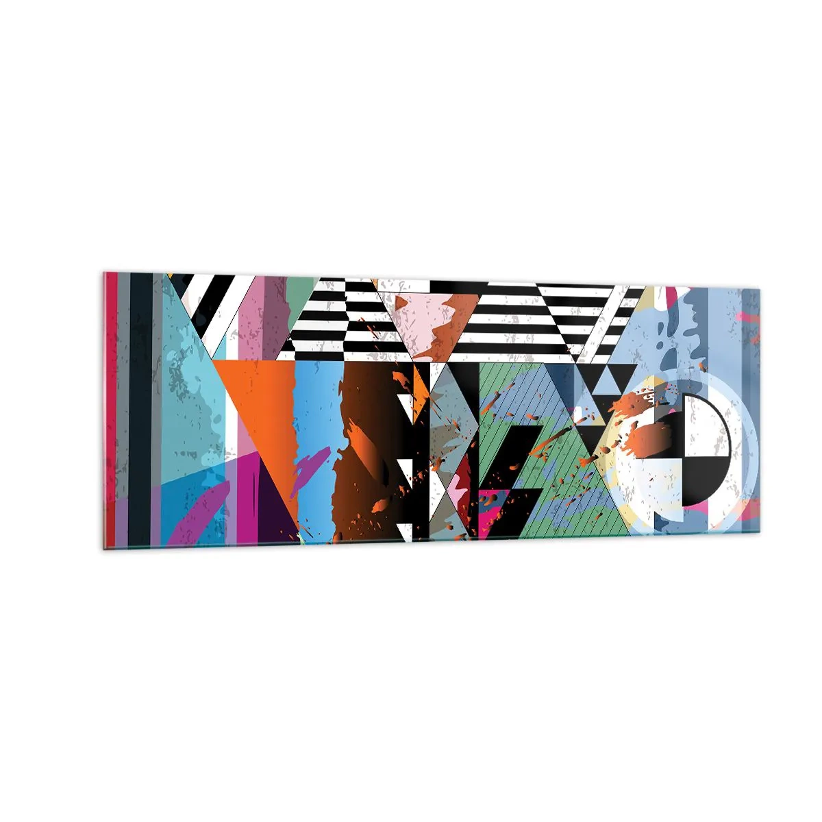 Quadro em vidro - Geométrica e organicamente - 140x50 cm