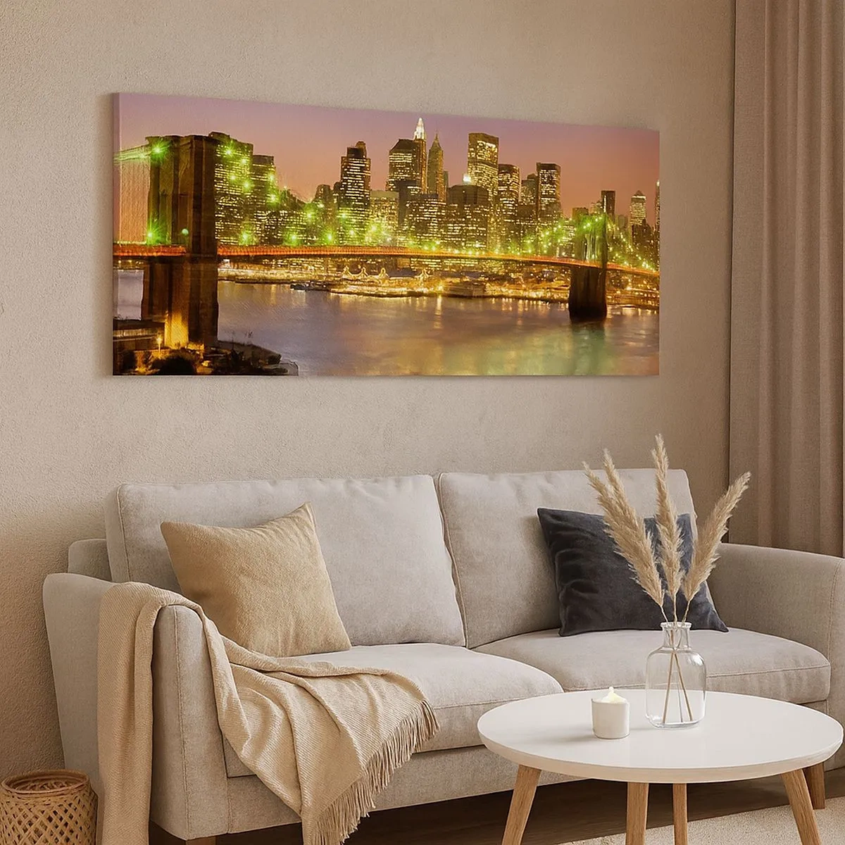 Quadro em tela - Aqui a luz nunca se apaga - 100x40 cm