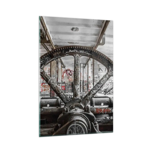 Quadro em vidro - A vida secreta da fábrica - 80x120 cm