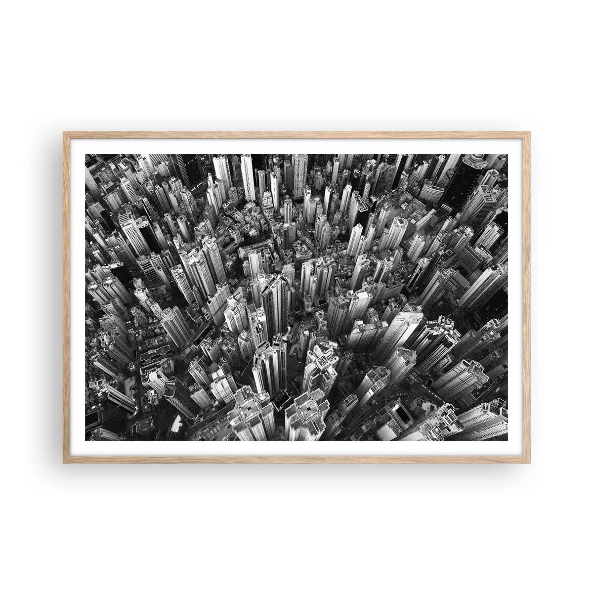 Pôster com moldura de carvalho claro - Ainda mais alto e mais alto - 100x70 cm
