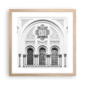 Pôster com moldura de carvalho claro - Na fronteira das culturas - 40x40 cm