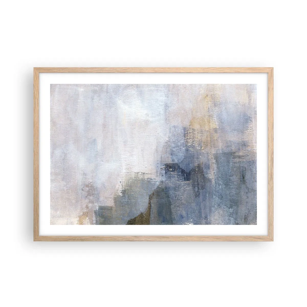 Pôster com moldura de carvalho claro - Tons e acordes das cores - 70x50 cm