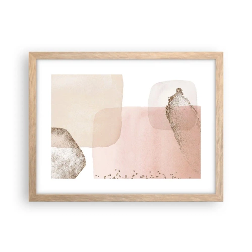 Pôster com moldura de carvalho claro - Olhar através da cor - 40x30 cm