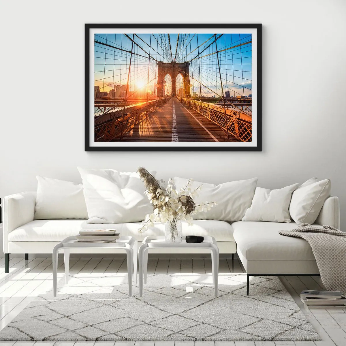 Pôster com moldura preta - Na Ponte Dourada - 50x40 cm