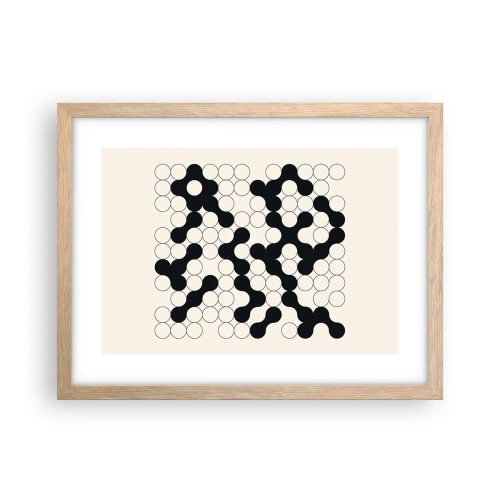 Pôster com moldura de carvalho claro - Jogo chinês – variação - 40x30 cm