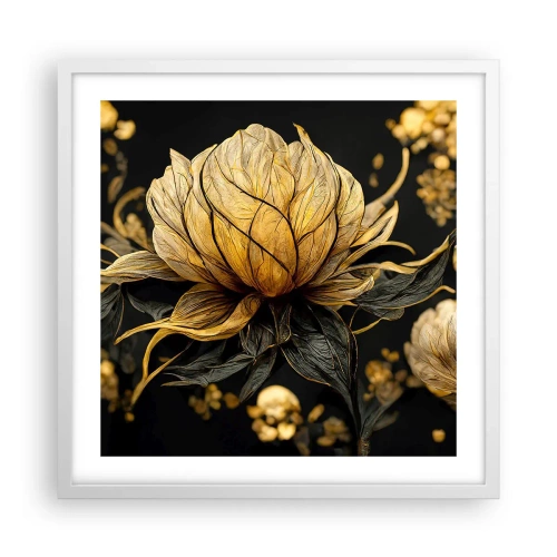 Pôster em moldura branca - Fragilidade sutil - 50x50 cm