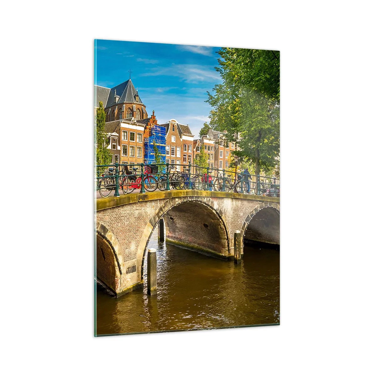 Quadro em vidro - Primavera junto ao canal - 50x70 cm