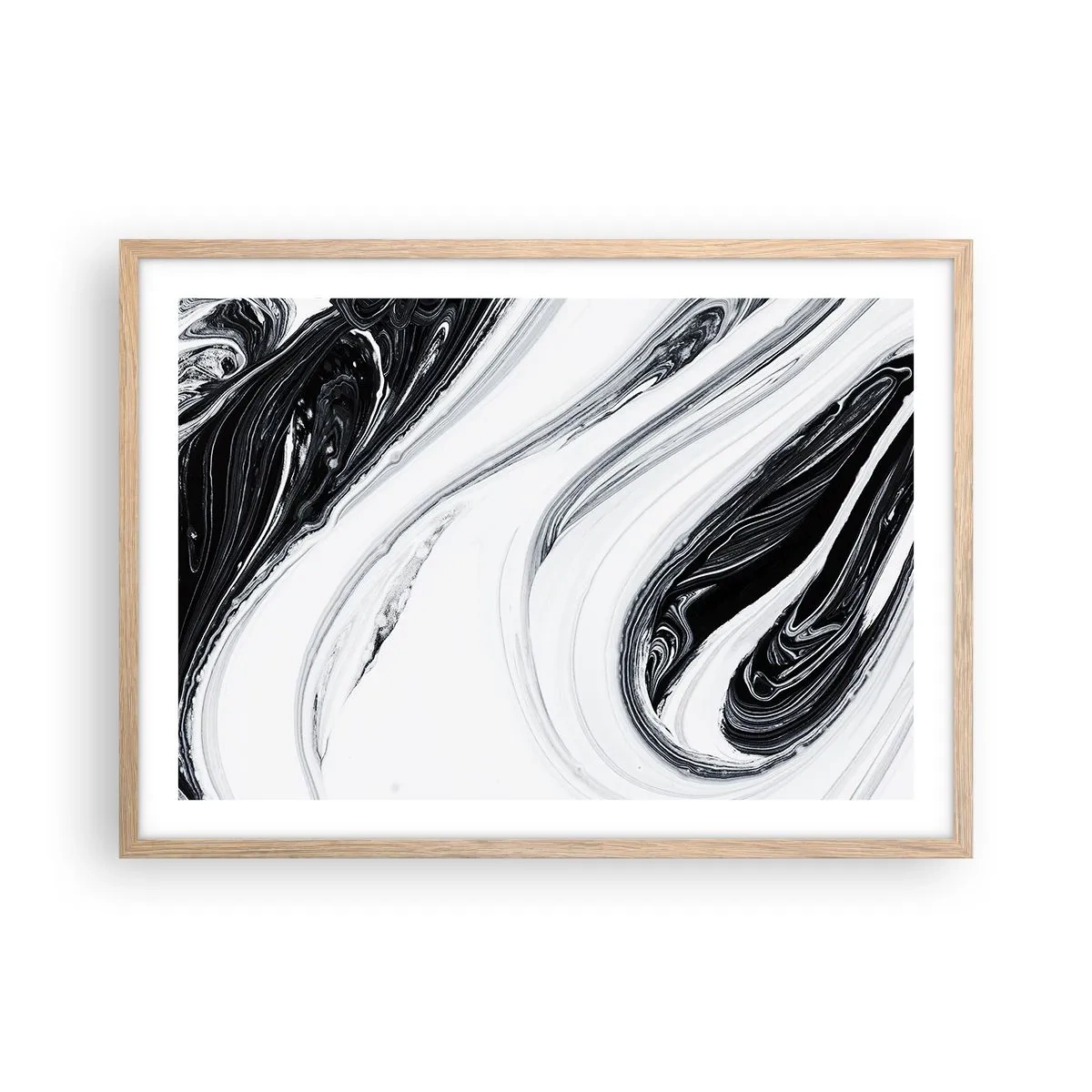 Pôster com moldura de carvalho claro - Uma combinação de opostos - 70x50 cm