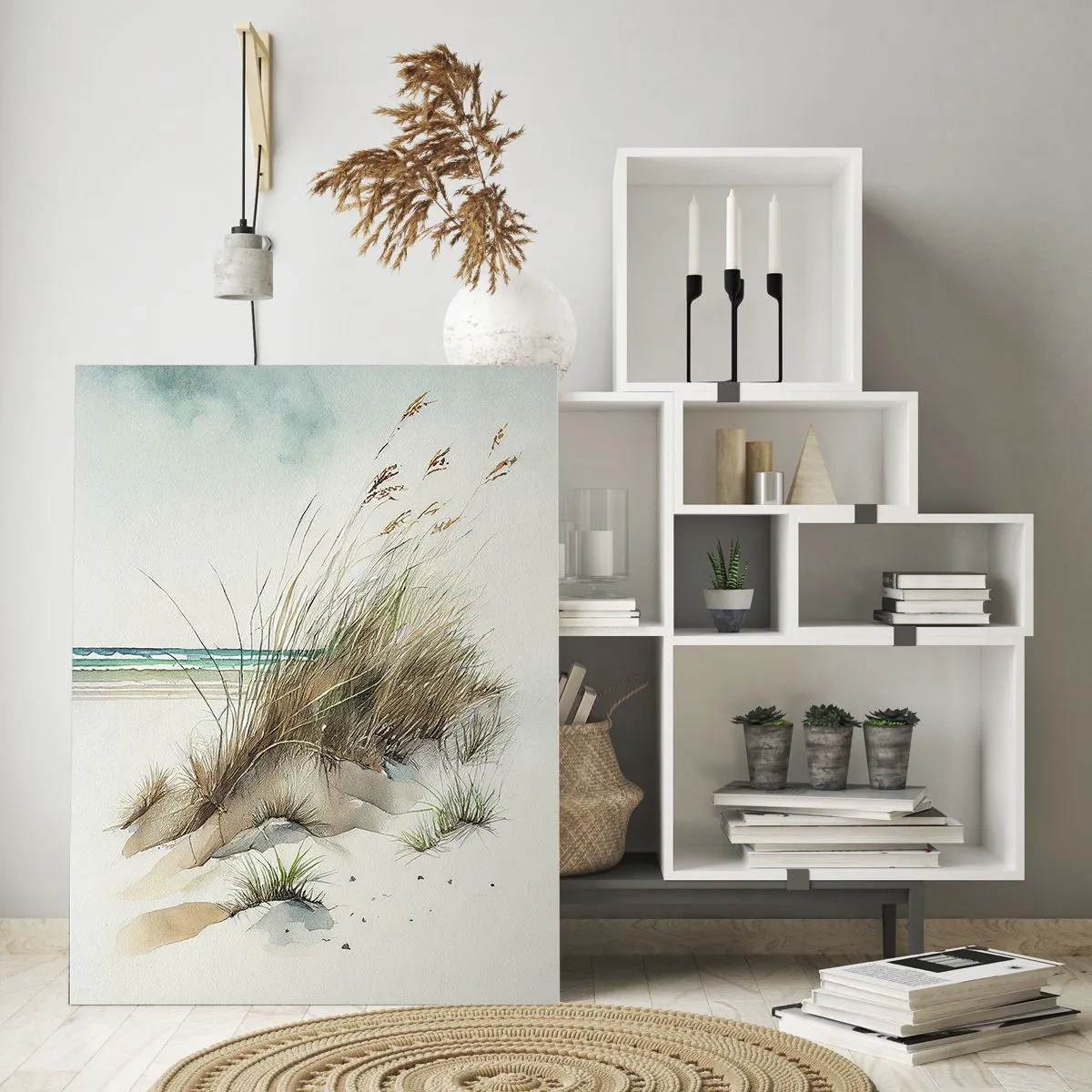 Quadro em vidro - Coberto de areia - 80x120 cm