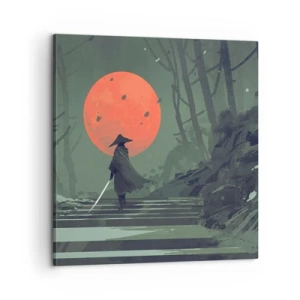 Quadro em tela - O guerreiro da lua vermelha - 60x60 cm