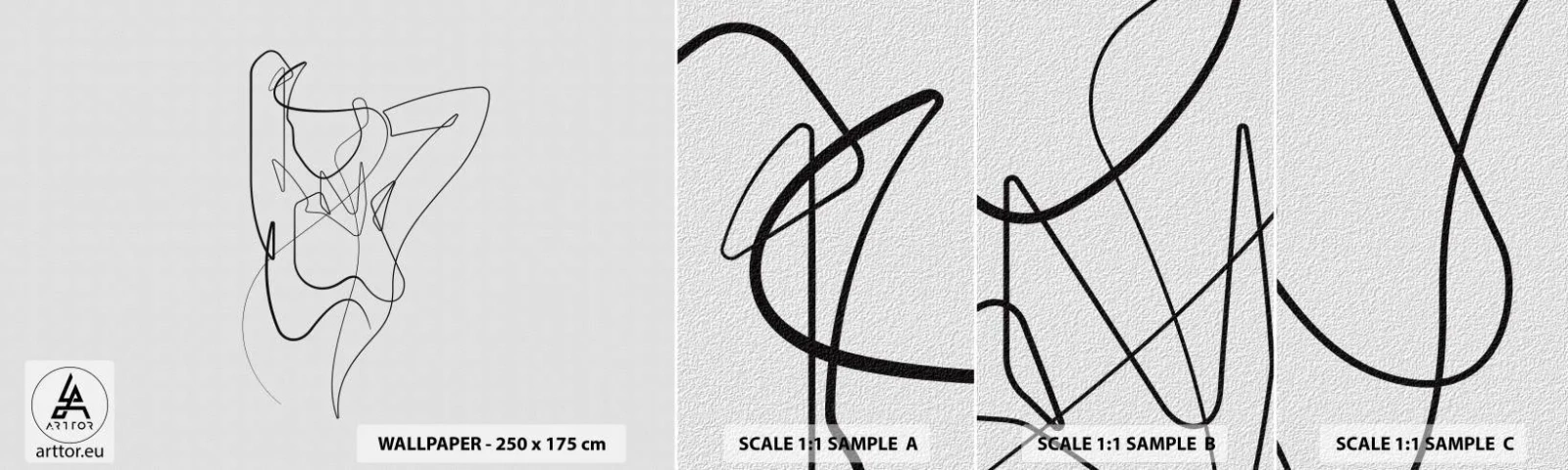 Amostra de papel de parede autocolante Deluxe Sticker - Que tipo de pessoa é realmente... - Abstração, Corpo de mulher, Gráficos - 100x30 cm