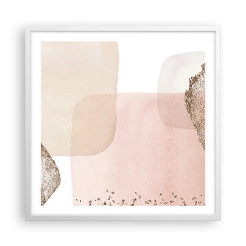 Pôster em moldura branca - Olhar através da cor - 60x60 cm