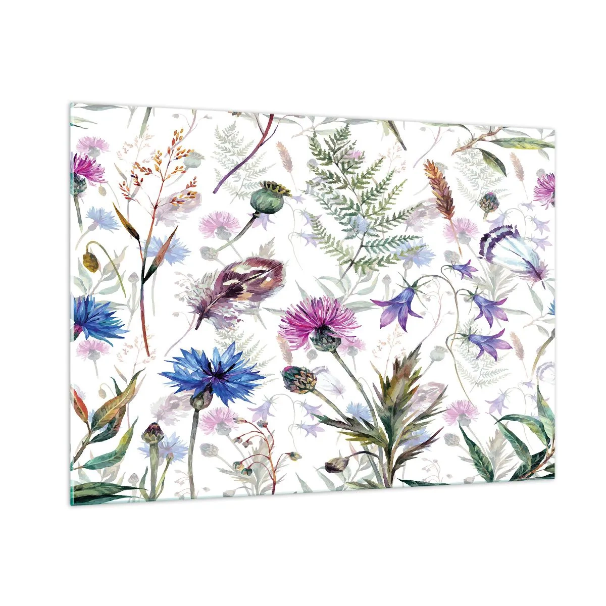 Quadro em vidro - Herbário polaco - 100x70 cm