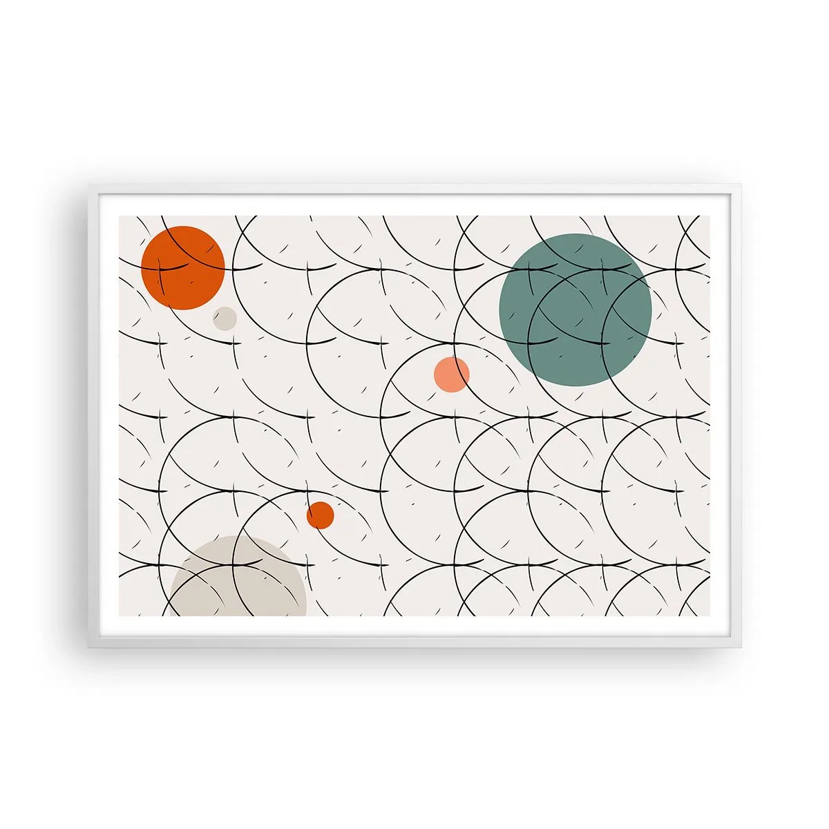 Pôster em moldura branca - No espírito da pop art - 100x70 cm