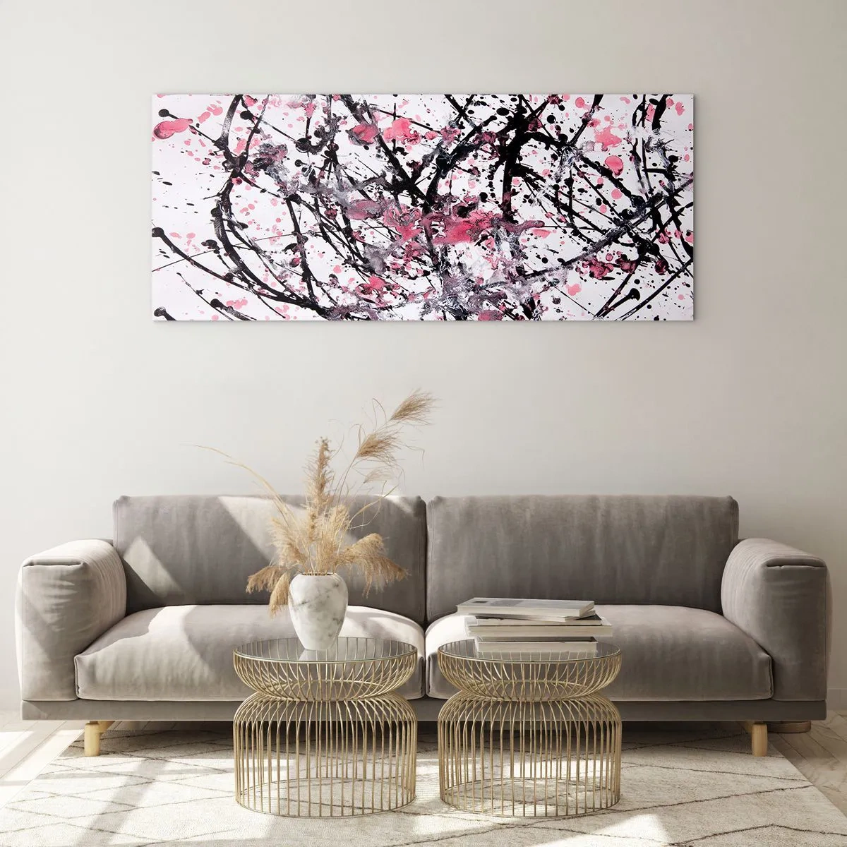 Quadro em vidro - A natureza fugaz da vida - 160x50 cm