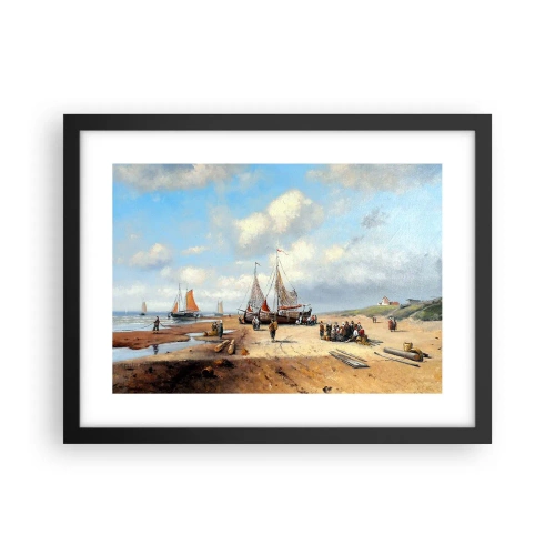 Pôster com moldura preta - Pós-caça bem-sucedida - 40x30 cm