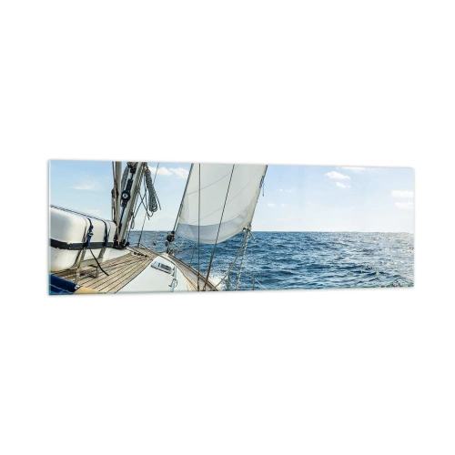Quadro em vidro - Ahoy, aventura - 160x50 cm
