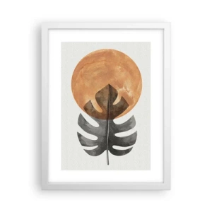 Pôster em moldura branca - Sempre o sol - 30x40 cm