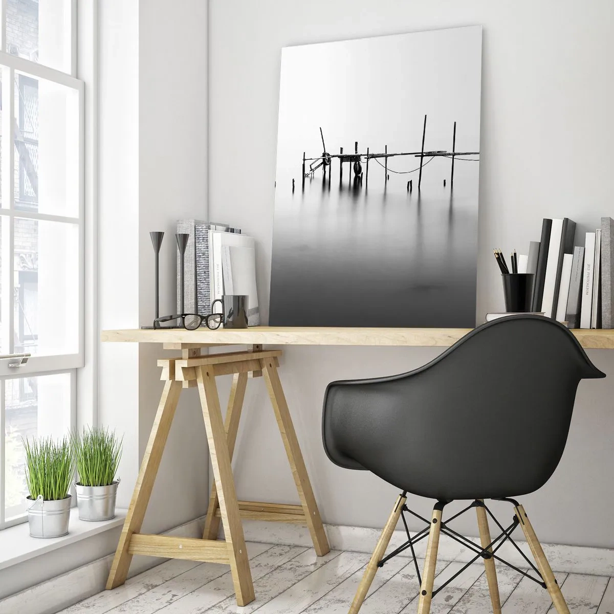 Quadro em vidro - E se o mundo não existe? - 50x70 cm