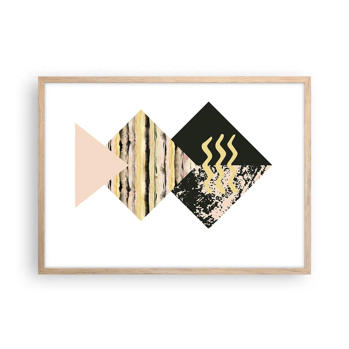 Pôster com moldura de carvalho claro - Não é tão simples assim - 70x50 cm