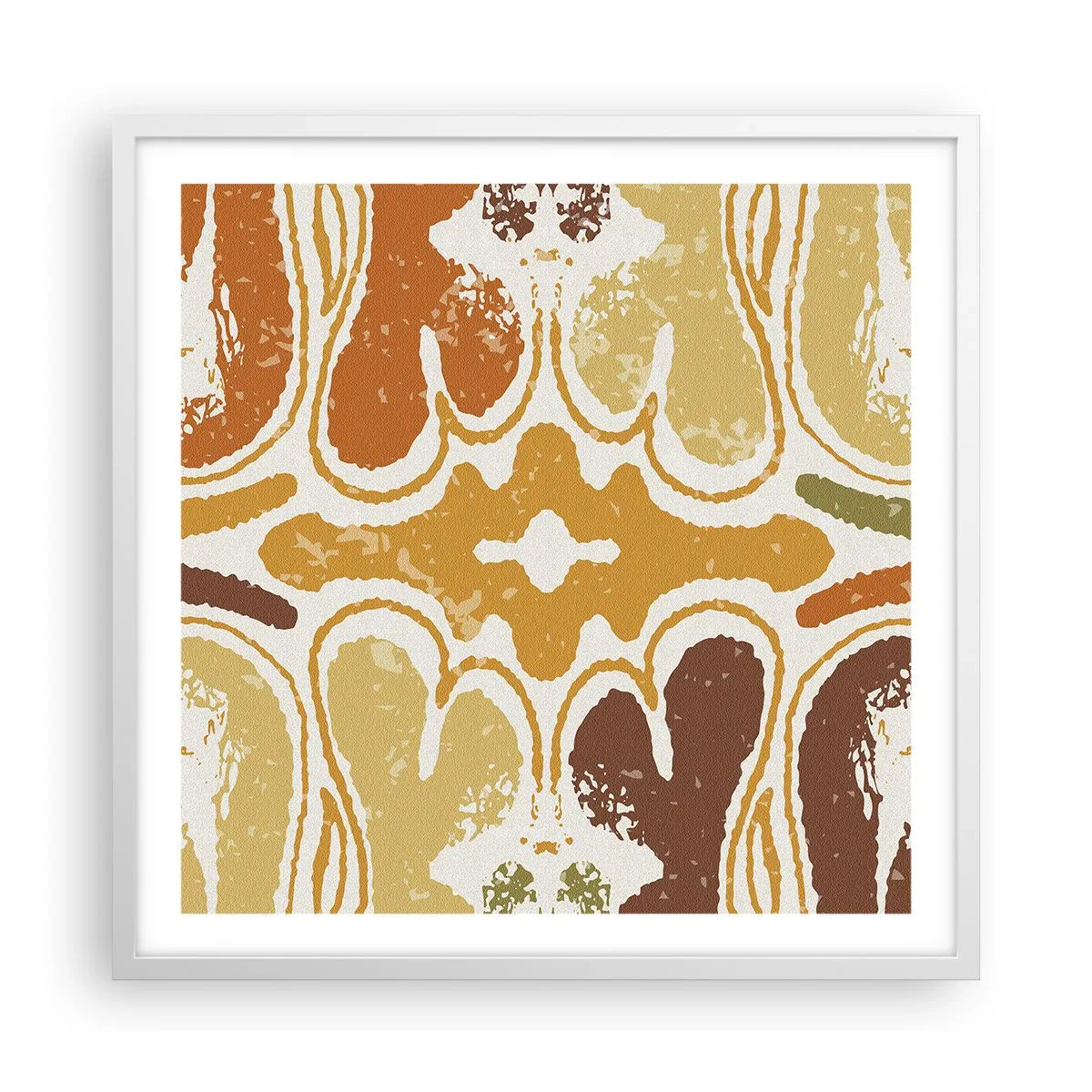 Pôster em moldura branca - Abstração sentimental - 60x60 cm