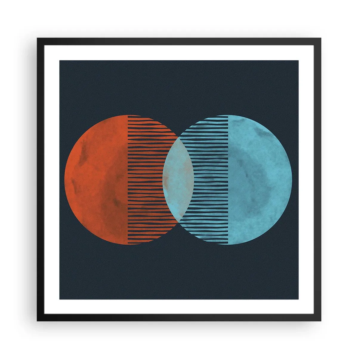 Pôster com moldura preta - Fantasia astronómica - 60x60 cm